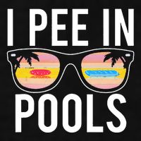 I Pee In Pools Funny Cool Ladies PosiCharge Tri-Blend Wicking Tank