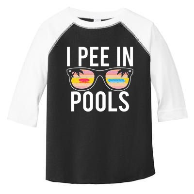 I Pee In Pools Funny Cool Toddler Fine Jersey T-Shirt