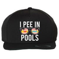 I Pee In Pools Funny Cool Wool Snapback Cap