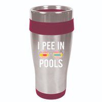 I Pee In Pools Funny Cool 16oz Travel Tumbler