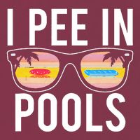 I Pee In Pools Funny Cool 16oz Travel Tumbler