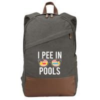 I Pee In Pools Funny Cool Cotton Canvas Backpack