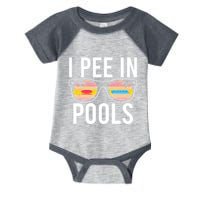 I Pee In Pools Funny Cool Infant Baby Jersey Bodysuit