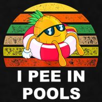 I Pee In Pools Ladies PosiCharge Tri-Blend Wicking Tank