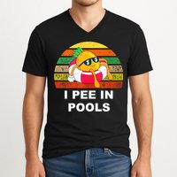 I Pee In Pools V-Neck T-Shirt