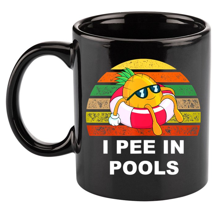 I Pee In Pools 11oz C Handle Ceramic Mug