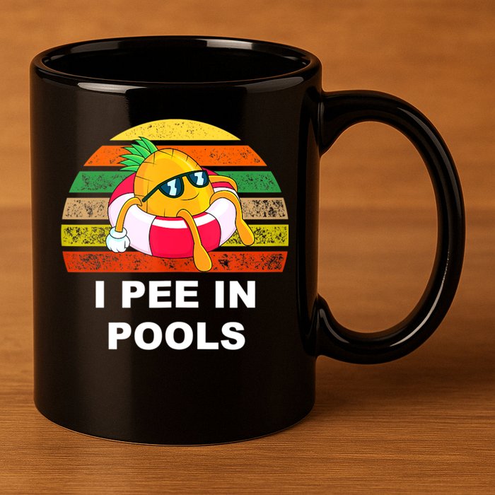 I Pee In Pools 11oz C Handle Ceramic Mug