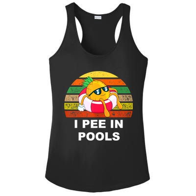 I Pee In Pools Ladies PosiCharge Competitor Racerback Tank
