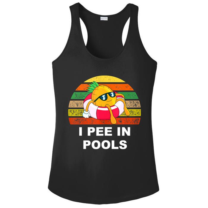 I Pee In Pools Ladies PosiCharge Competitor Racerback Tank