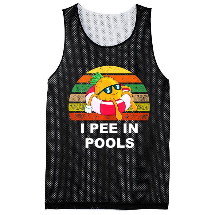 I Pee In Pools Mesh Reversible Basketball Jersey Tank