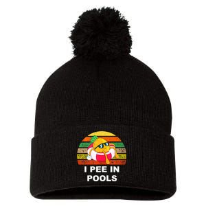 I Pee In Pools Pom Pom 12in Knit Beanie