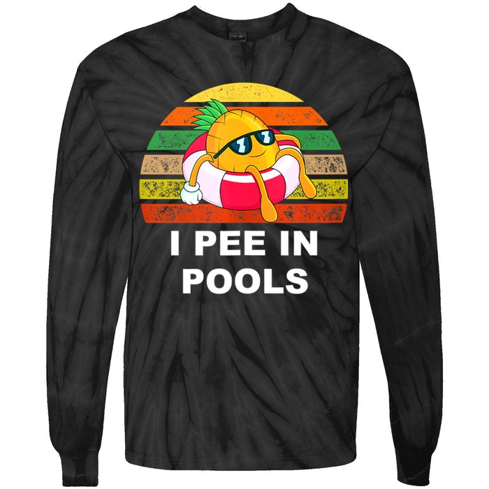 I Pee In Pools Tie-Dye Long Sleeve Shirt