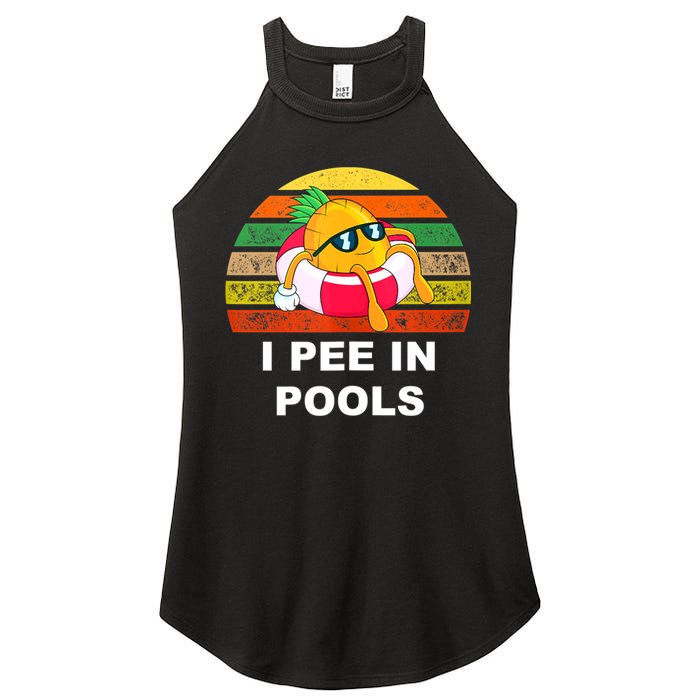 I Pee In Pools Women's Perfect Tri Rocker Tank