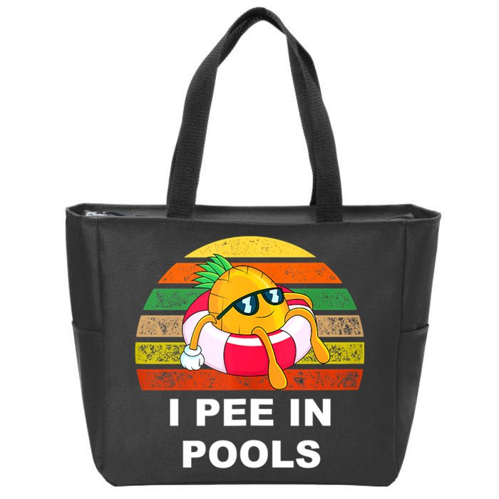 I Pee In Pools Zip Tote Bag