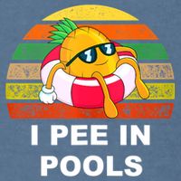 I Pee In Pools Garment-Dyed Sweatshirt