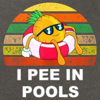 I Pee In Pools Cotton Canvas Backpack
