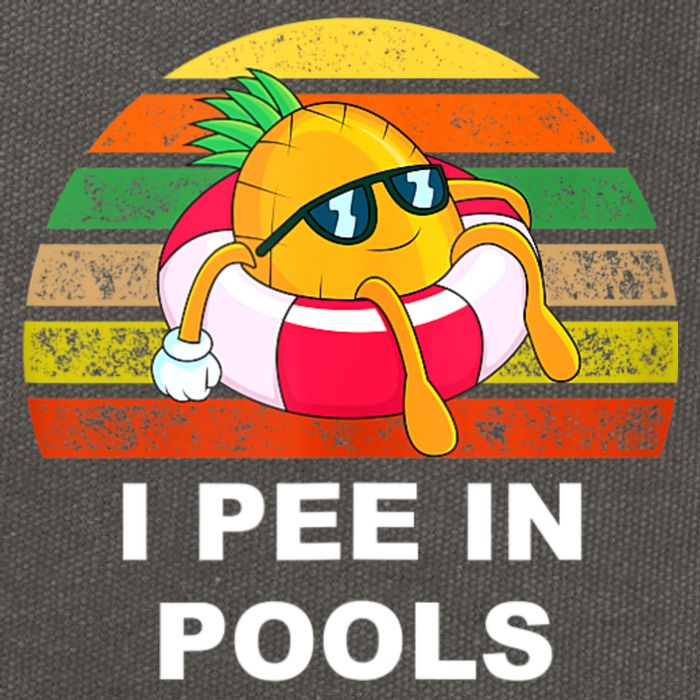 I Pee In Pools Cotton Canvas Backpack