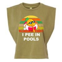 I Pee In Pools Garment-Dyed Women's Muscle Tee