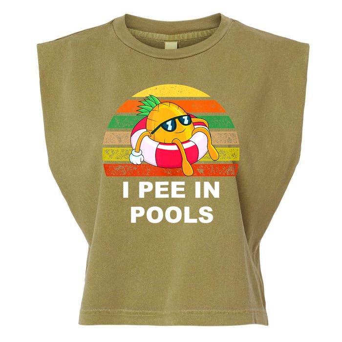 I Pee In Pools Garment-Dyed Women's Muscle Tee