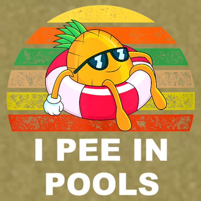 I Pee In Pools Garment-Dyed Women's Muscle Tee