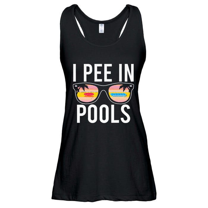 I Pee In Pools Ladies Essential Flowy Tank
