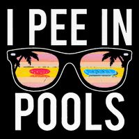 I Pee In Pools Flatbill Hat