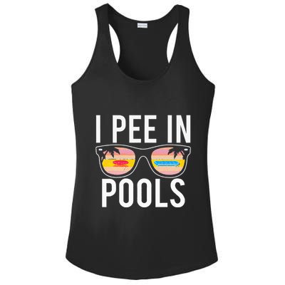 I Pee In Pools Ladies PosiCharge Competitor Racerback Tank