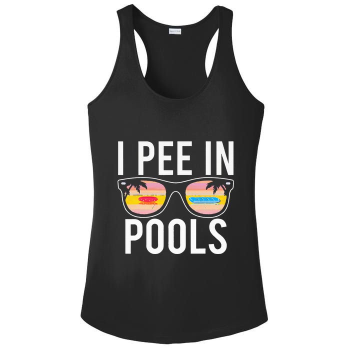 I Pee In Pools Ladies PosiCharge Competitor Racerback Tank
