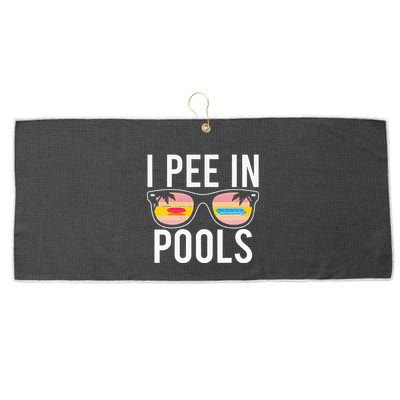 I Pee In Pools Large Microfiber Waffle Golf Towel