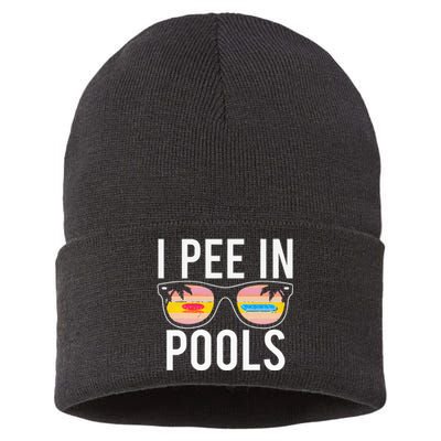 I Pee In Pools Sustainable Knit Beanie