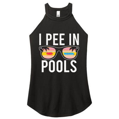 I Pee In Pools Women's Perfect Tri Rocker Tank