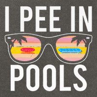 I Pee In Pools Cotton Canvas Backpack