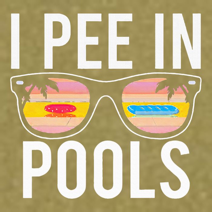 I Pee In Pools Garment-Dyed Women's Muscle Tee