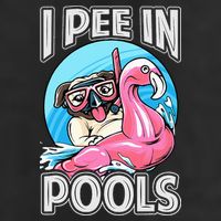 I Pee In Pools Funny Dog Swimming Pool Jokes Cool Comfort Performance Bucket Hat