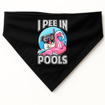 I Pee In Pools Funny Dog Swimming Pool Jokes USA-Made Doggie Bandana
