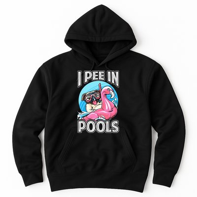 I Pee In Pools Funny Dog Swimming Pool Jokes Hoodie