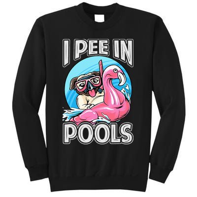 I Pee In Pools Funny Dog Swimming Pool Jokes Sweatshirt