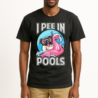 I Pee In Pools Funny Dog Swimming Pool Jokes Tall T-Shirt