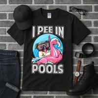 I Pee In Pools Funny Dog Swimming Pool Jokes Tall T-Shirt