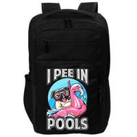 I Pee In Pools Funny Dog Swimming Pool Jokes Impact Tech Backpack