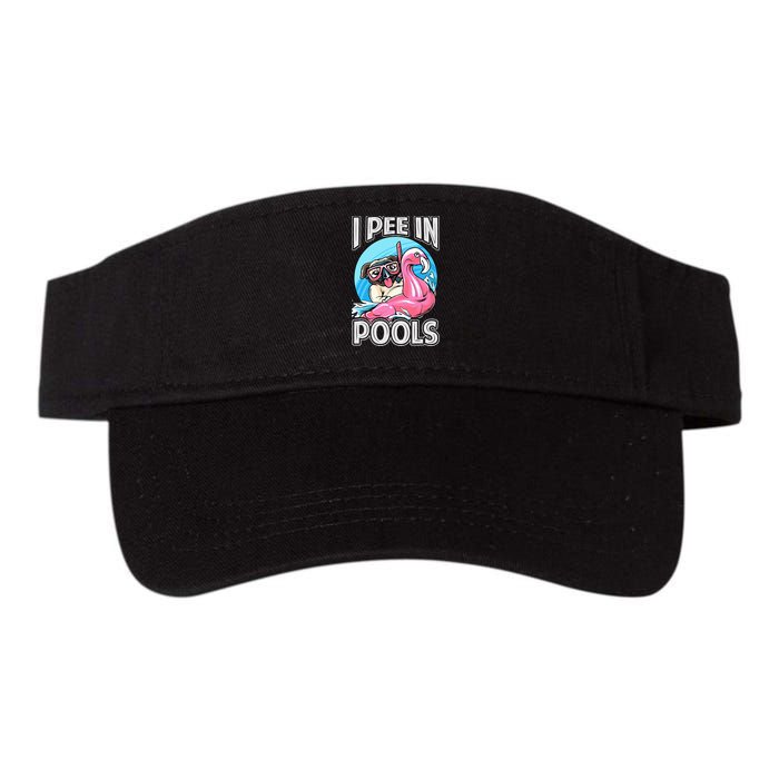 I Pee In Pools Funny Dog Swimming Pool Jokes Visor