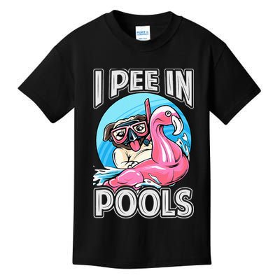 I Pee In Pools Funny Dog Swimming Pool Jokes Kids T-Shirt