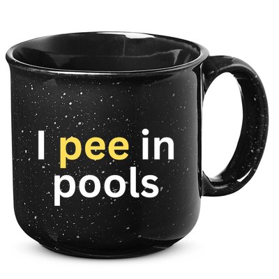 I Pee In Pools Funny 15oz Campfire Ceramic Mug