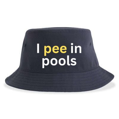 I Pee In Pools Funny Sustainable Bucket Hat
