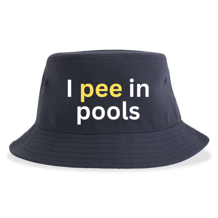 I Pee In Pools Funny Sustainable Bucket Hat