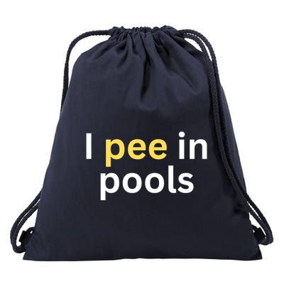 I Pee In Pools Funny Drawstring Bag