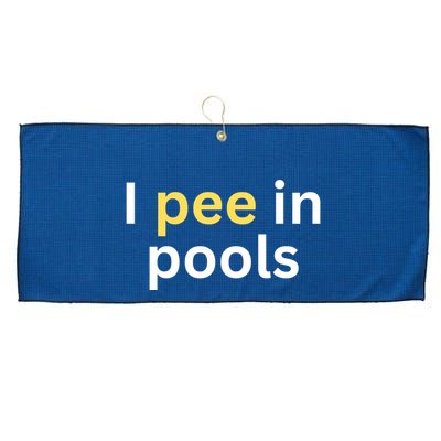 I Pee In Pools Funny Large Microfiber Waffle Golf Towel