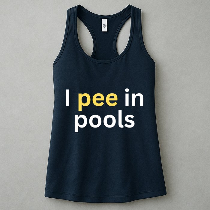 I Pee In Pools Funny Womens Tank Top