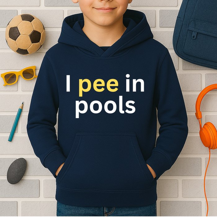 I Pee In Pools Funny Kids Hoodie