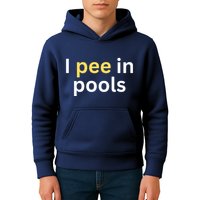 I Pee In Pools Funny Kids Hoodie